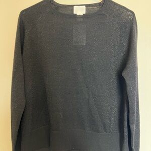 H&M Black Metallic Scoopneck Sweater